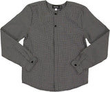 Space Gray Boys Long Sleeve Checked Dress Shirt - WB5CY2758S