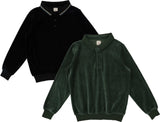 Analogie by Lil Legs Velour Collection Boys Long Sleeve Polo Shirt