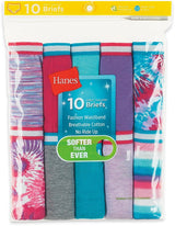 Hanes Girls Assorted Briefs 10 Pack - GSBR10