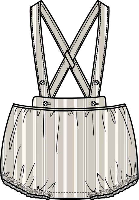 Analogie by Lil Legs Downtown Collection Baby Boys Striped Suspender Bloomers - DLSB