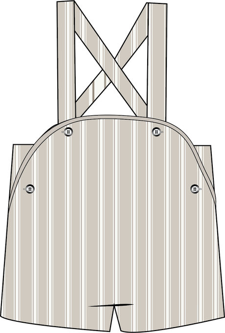 Analogie by Lil Legs Downtown Collection Boys Striped Overall - DSR