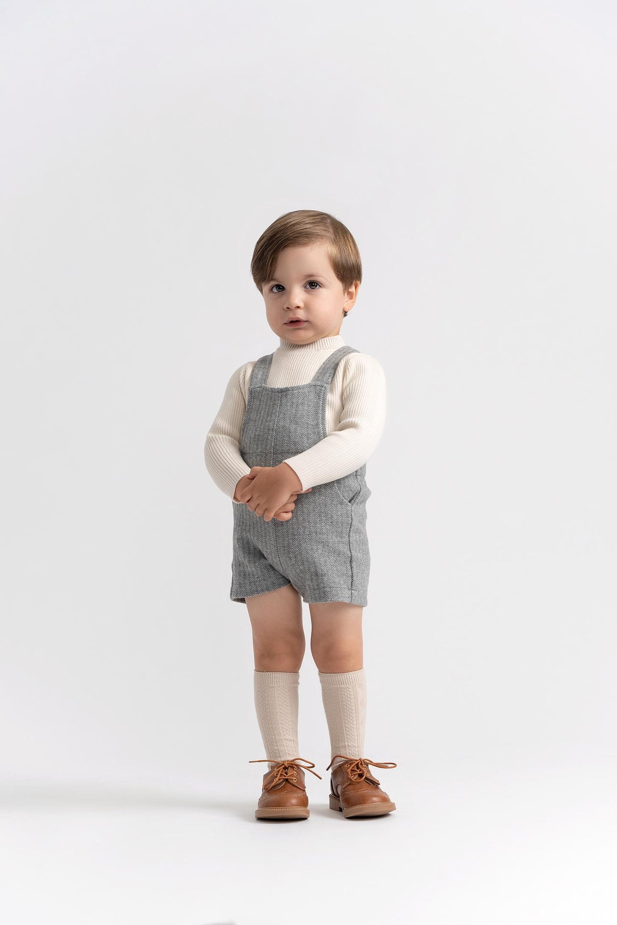 Space Gray Boys Herringbone Overall - WB5CY2738O