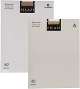 Filazi Womens Relax 60 Denier Control Top Firm Support Pantyhose - 5865