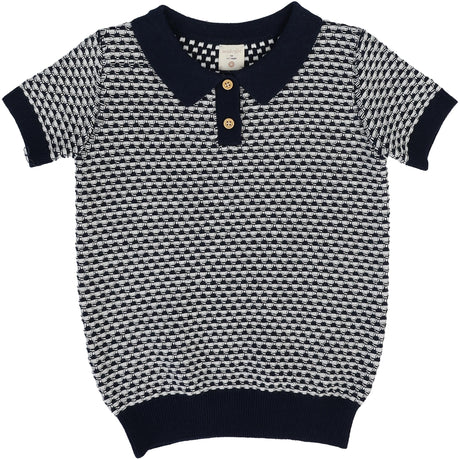 Analogie by Lil Legs Downtown Collection Boys Short Sleeve Multi Knit Polo Sweater - MKPL