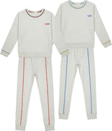 Crew Lounge Boys Girls Color Stitch Cotton Pajamas - SG3214