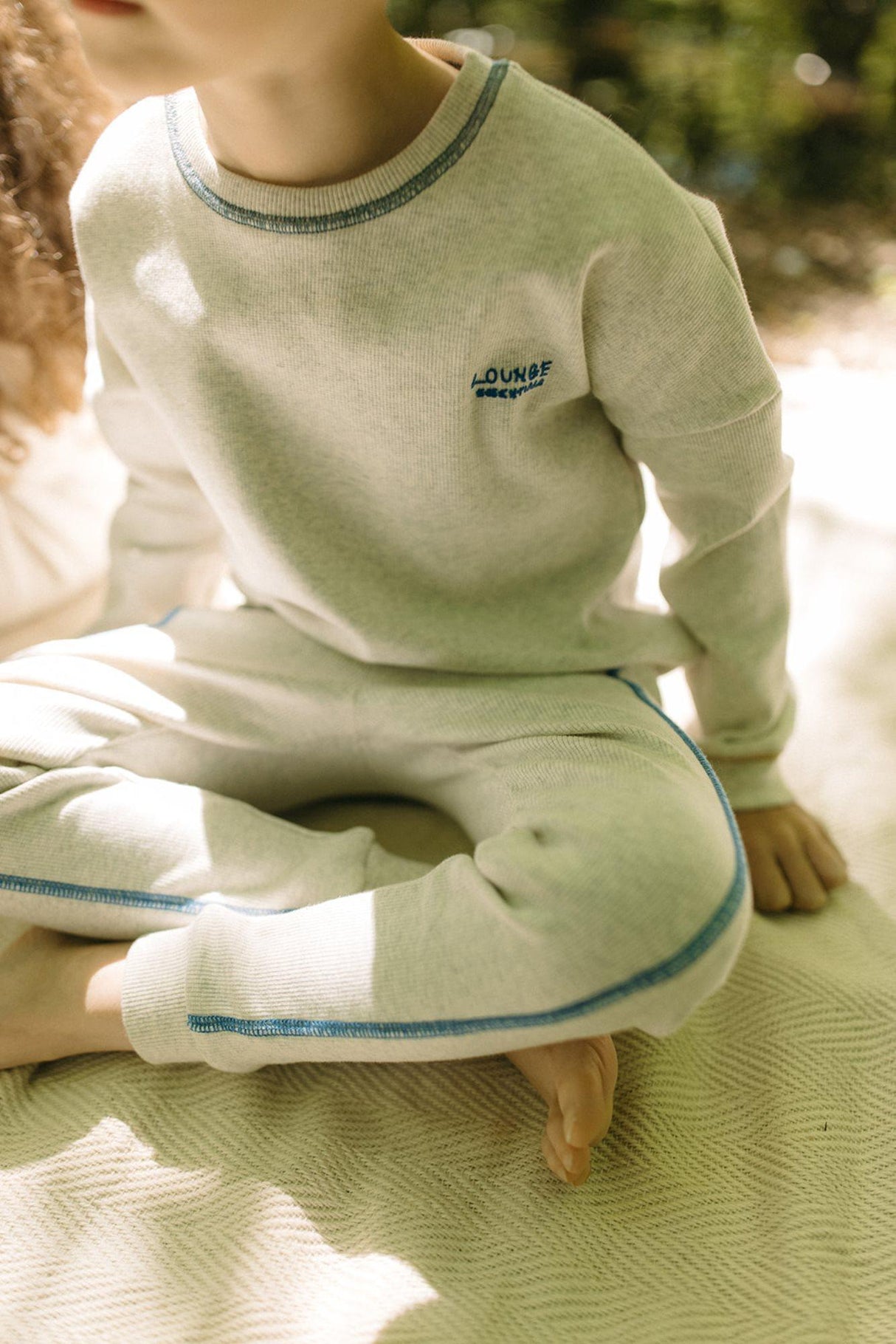 Crew Lounge Boys Girls Color Stitch Cotton Pajamas - SG3214