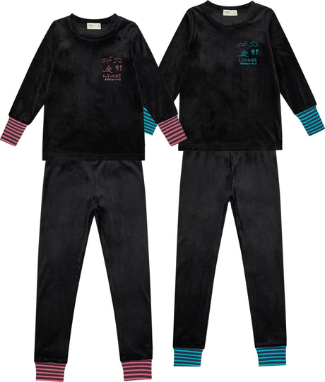 Crew Lounge Boys Girls Velour Pajamas - SG3201