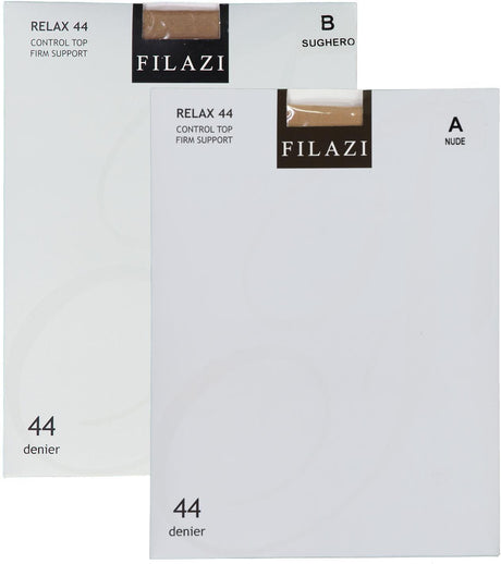 Filazi Womens Relax 44 Denier Control Top Firm Support Pantyhose - 5867