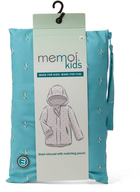 Memoi Boys On The Move Lined Raincoat with Pouch - MKA-1001