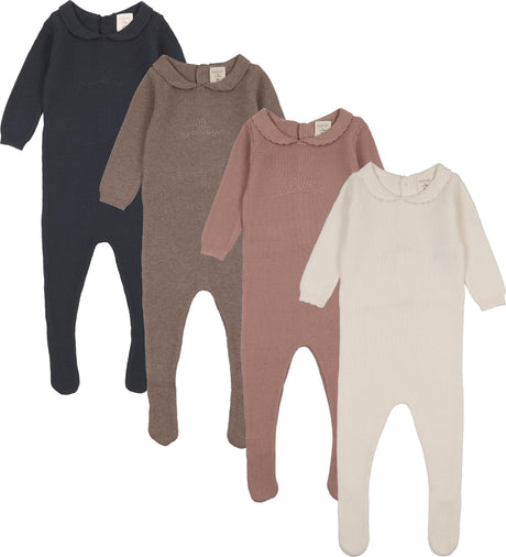 Analogie by Lil Legs Signature Collection Baby Boys Girls Knit Embroidered Footie - AF26S315