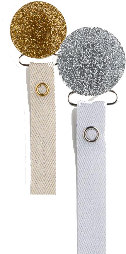 Classy Paci Glitter Circle Pacifier Clip - CPGC80