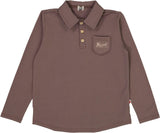 Chambray Boys Ranch Long Sleeve Polo Shirt - AW118
