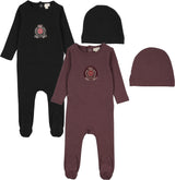 Lil Legs Dressy Loungewear Collection Baby Boys Girls Classic Crest Cotton Footie - AF26S321