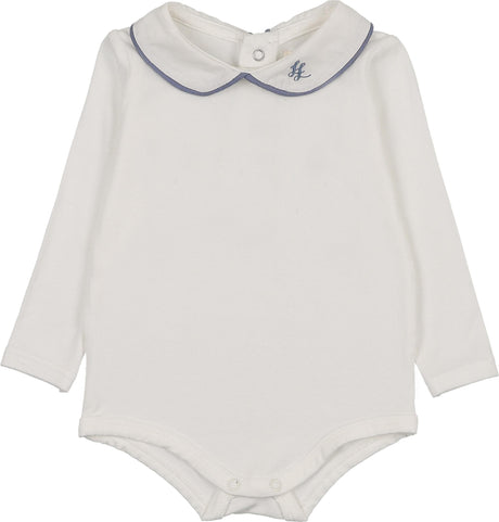 Analogie by Lil Legs Signature Collection Baby Boys Girls Peter Pan Piping Bodysuit - AF26R627