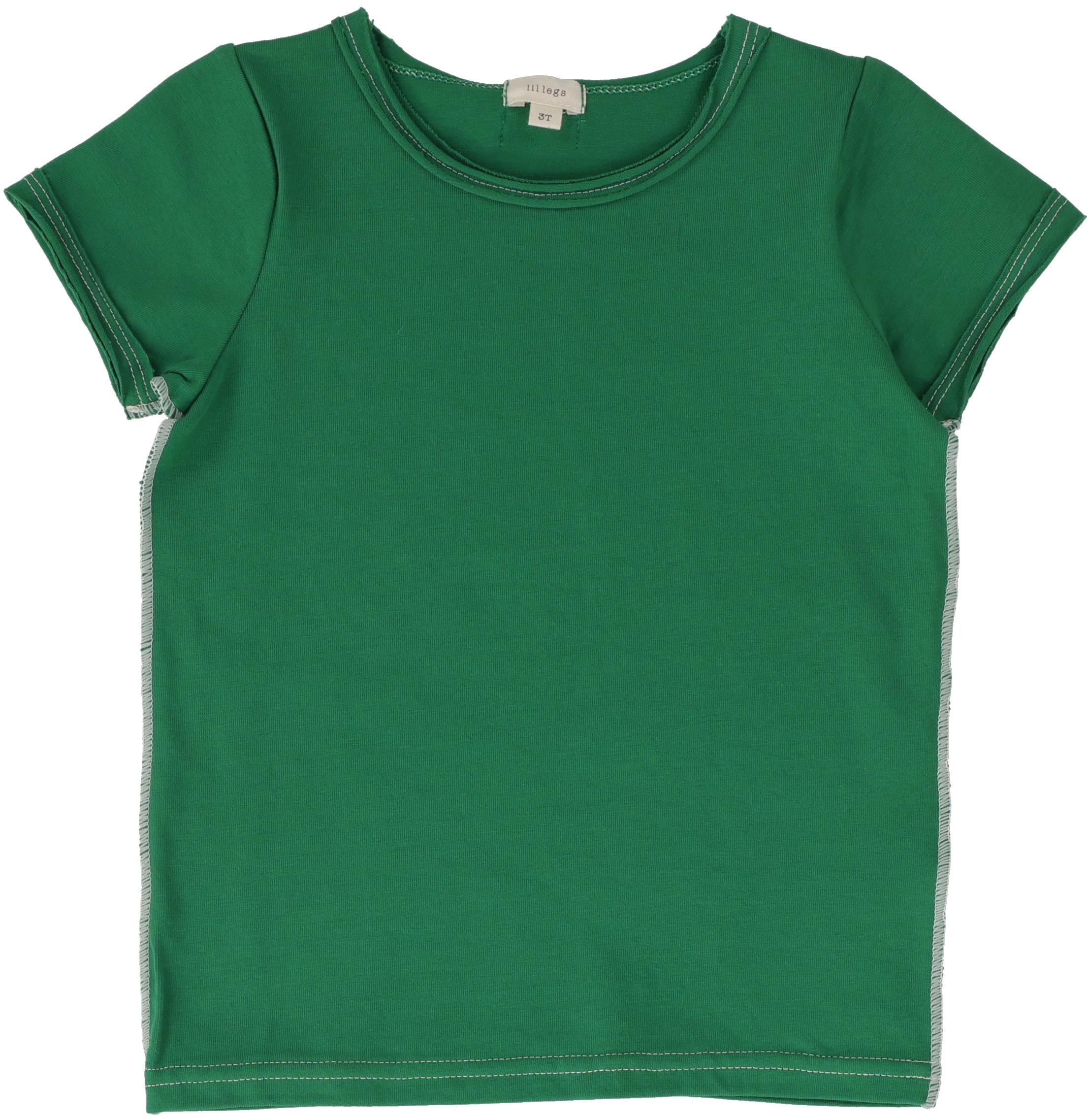 Lil Legs Basic Girl Tee Short Sleeve - Green Lil Legs Basic Girl Tee Short Sleeve - Green