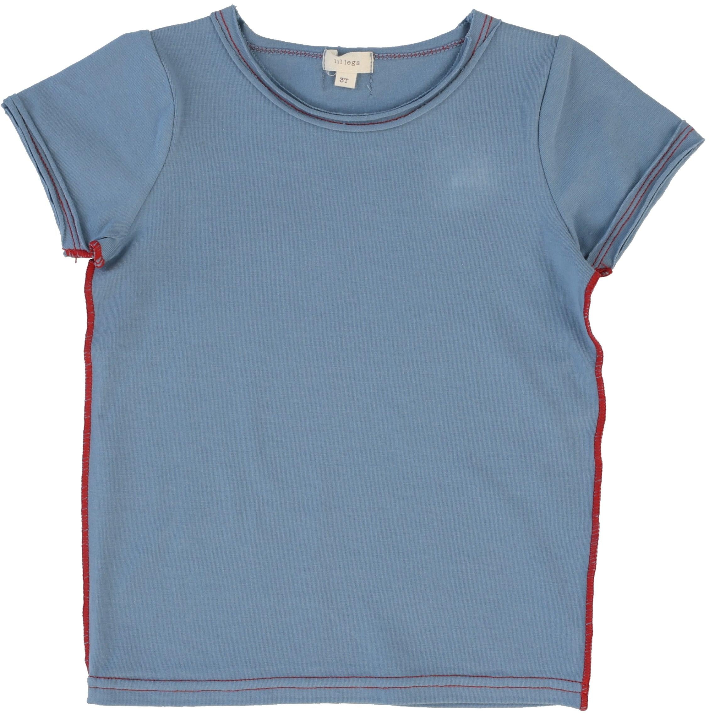 Lil Legs Basic Girl Tee Short Sleeve - Blue Lil Legs Basic Girl Tee Short Sleeve - Blue