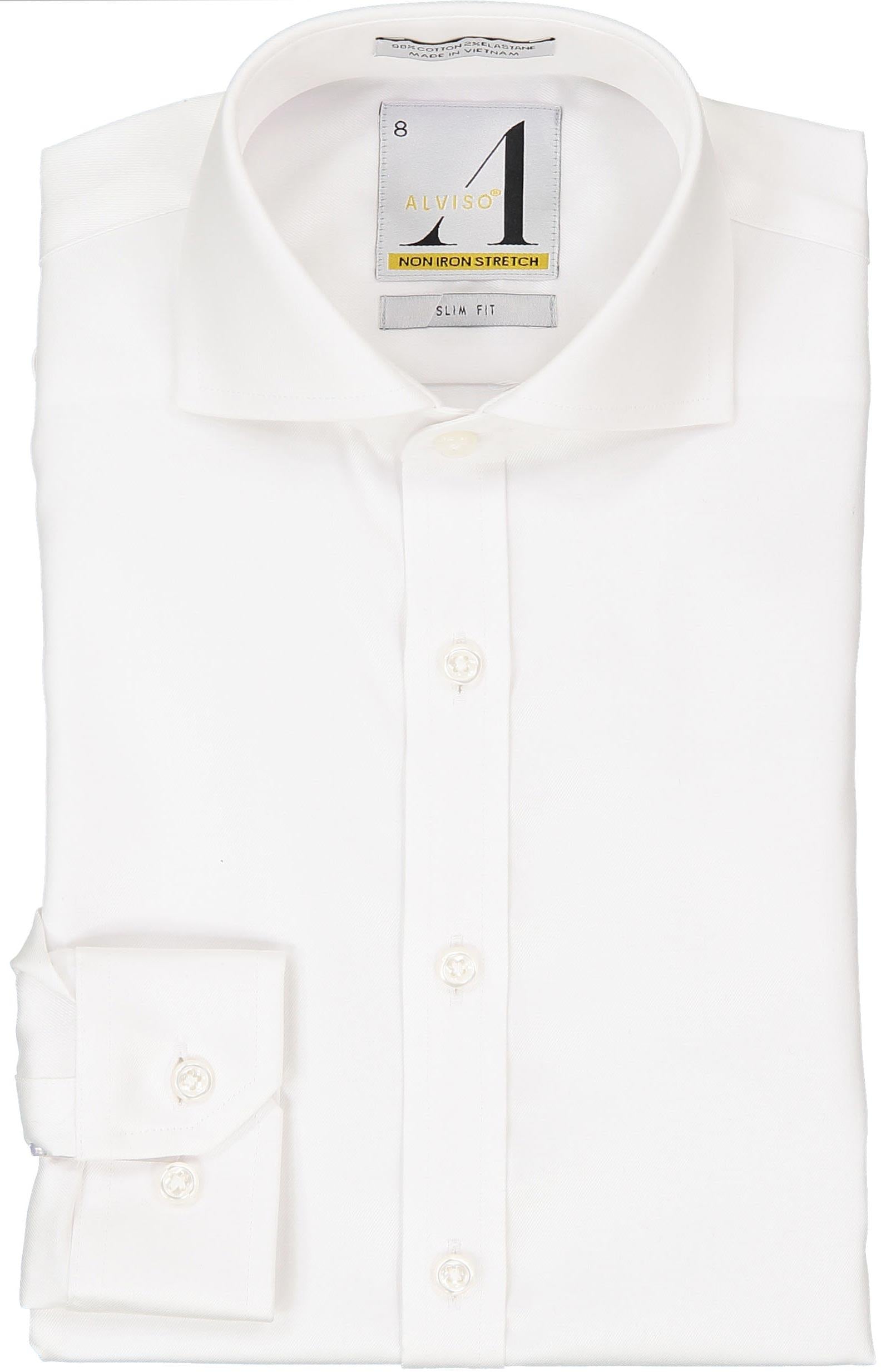 Alviso Boys White Long Sleeve 100% Cotton Non-Iron Stretch Dress Shirt - 1NS39 White / 16 Husky Alviso Boys White Long Sleeve 100% Cotton Non-Iron Stretch Dress Shirt - 1NS39 White / 16 Husky