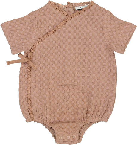 Little Fragile Baby Girls Textured Waffle Wrap Romper - SB6CP7326R