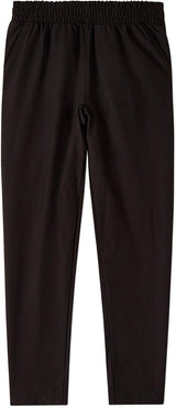 Memoi Boys Tapered Pull-On Performance Pants with Elastic Waist and Side Pockets - MBJ-003