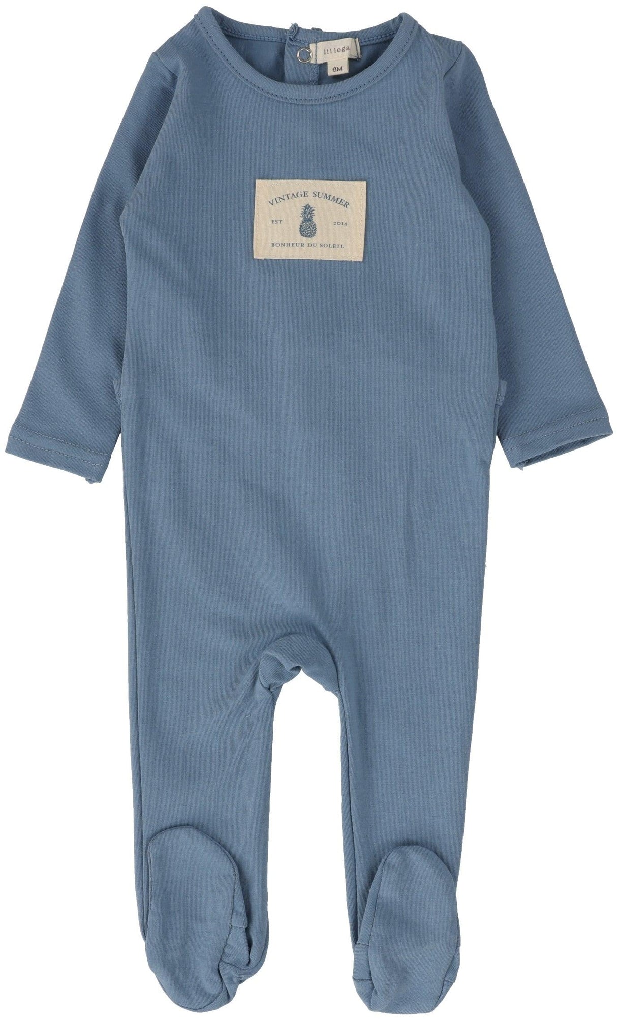 Lil Legs Contrast Footie - Blue Lil Legs Contrast Footie - Blue