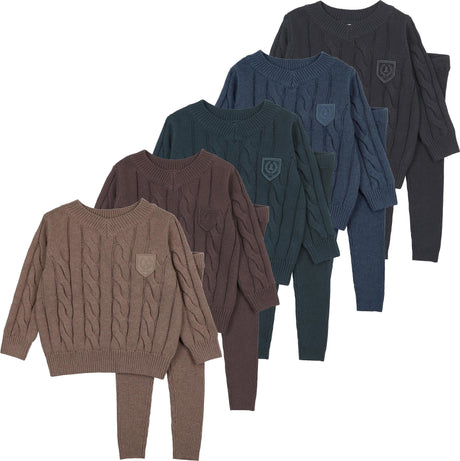Analogie by Lil Legs Signature Collection Baby Boys Chunky Cable Knit Outfit - AF26TS108