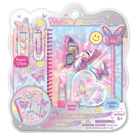 Hot Focus Tie Dye Butterfly Journal Notebook Set - 252TB