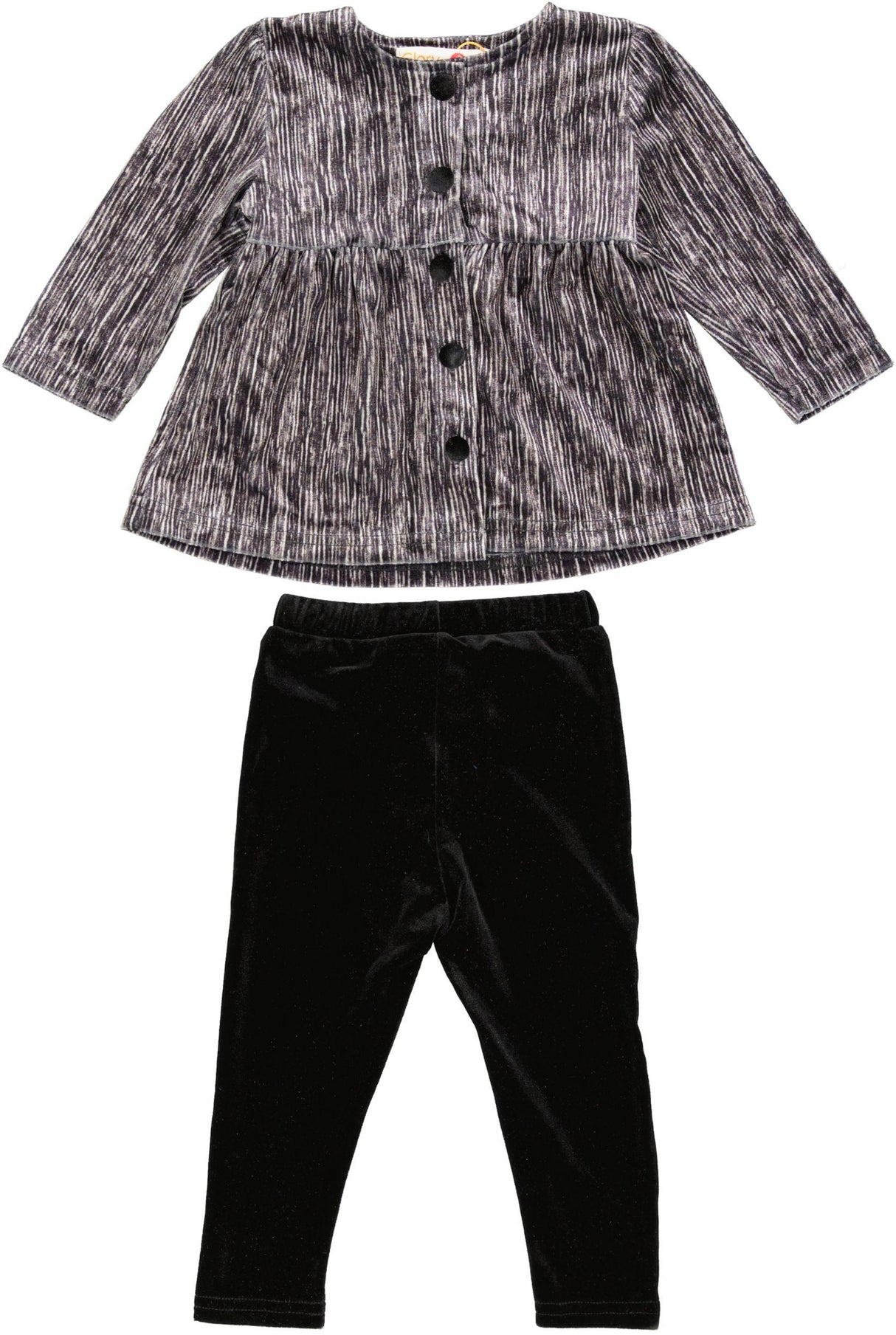Glory Baby Girls Velour Outfit - 2406182A-2406183A