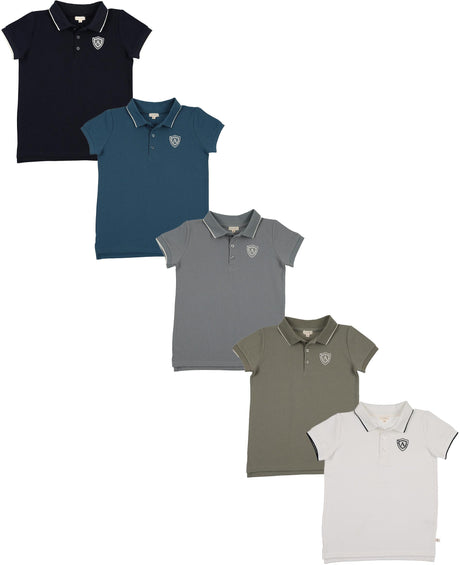 Lil Legs Wardrobe Staples Collection Boys Short Sleeve Logo Polo Shirt - WSLPS