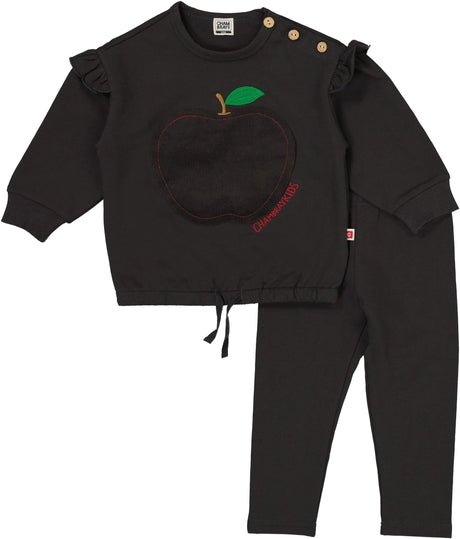 Chambray Baby Girls Apple Outfit - AW127