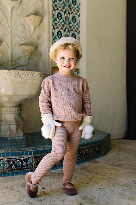 Analogie by Lil Legs Signature Collection Baby Girls Knit Outfit - AF26TP410
