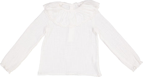 Elle & Boo Girls Embroidered Collar Blouse - SB2CP4560