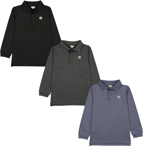 Lil Legs Wardrobe Staples Collection Boys Sports Long Sleeve Sports Polo Shirt - WSSPL