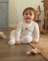MiniMoi by Memoi Baby Boys Girls Cotton Bow Footie - IAA10050/IAA10054
