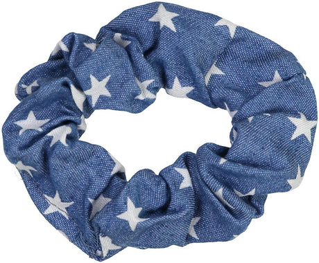 Keshet Denim White Star Scrunchy - SC46