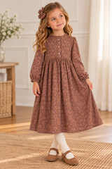 Ely's & Co Girls Liberty Floral Dress - AW26-0043