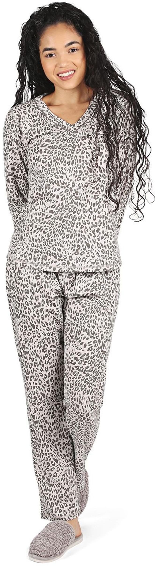 Memoi Teens/Womens Leopard Print 2 Piece Pajama Set - CPJ07720