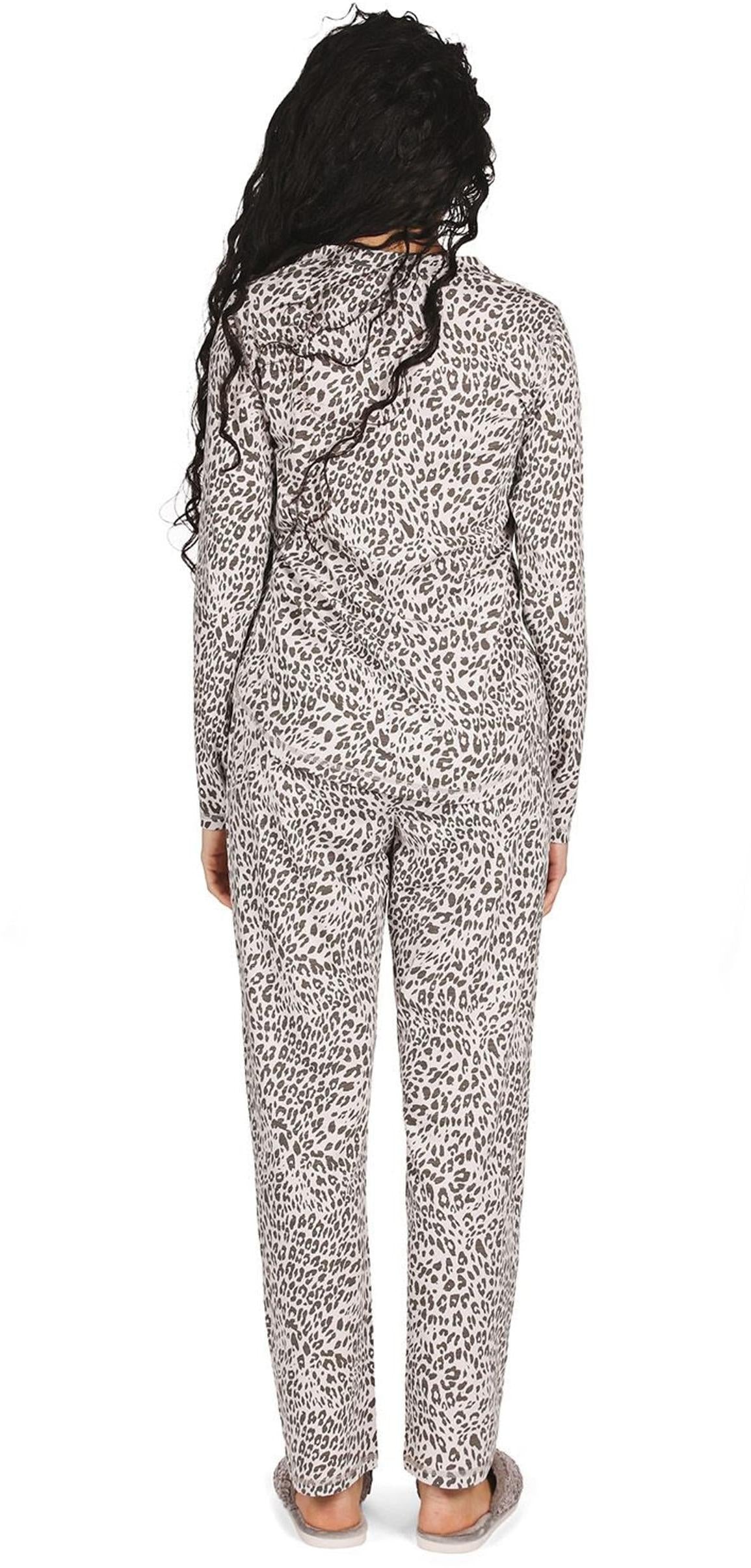 Memoi Teens/Womens Leopard Print 2 Piece Pajama Set - CPJ07720