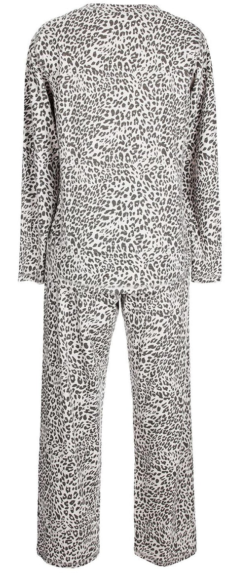 Memoi Teens/Womens Leopard Print 2 Piece Pajama Set - CPJ07720