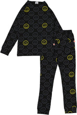 Chambray Boys Girls Smiley Cotton Pajamas - AW137