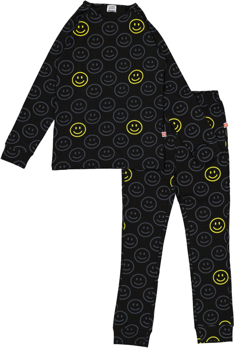 Chambray Boys Girls Smiley Cotton Pajamas - AW137