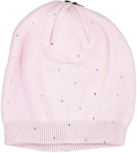 Maniere Baby Sparkle Knit Hat with Snap for Pompom - SBW19