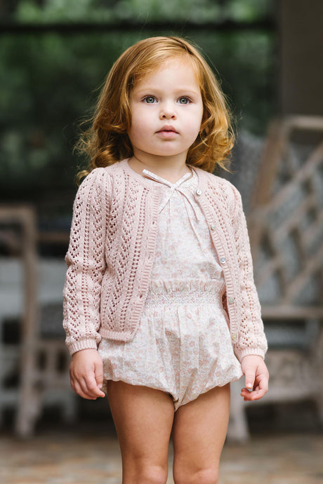 Analogie by Lil Legs Signature Collection Girls Pointelle Cardigan - SGPC