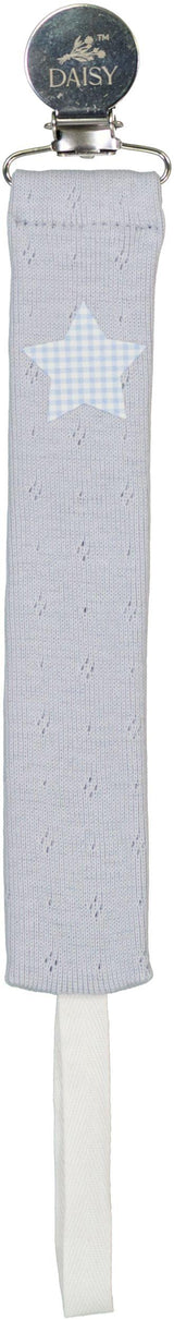 Daisy Boys Gingham Star Pacifier Clip - AW26-SPC