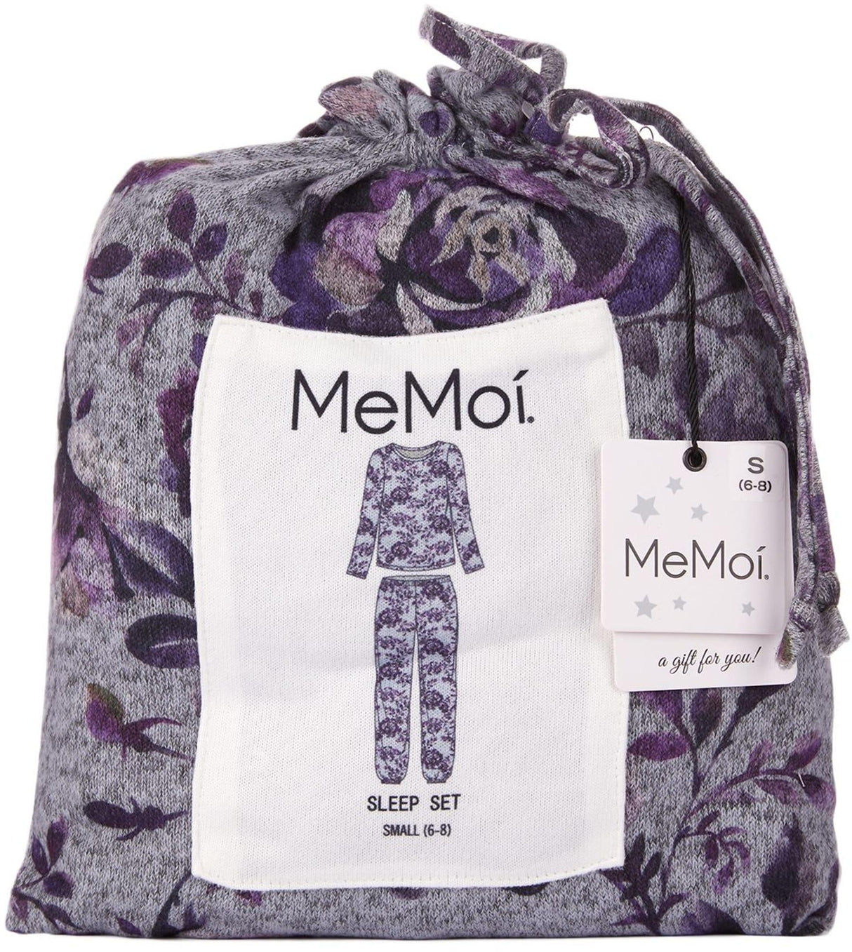 Memoi Teens/Womens Purple Blossom Print 2 Piece Pajama Set - CPJ07034