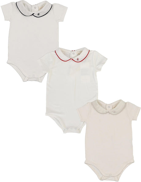 Analogie by Lil Legs Signature Collection Baby Boys Girls Peter Pan Piping Bodysuit - PPOP