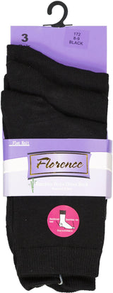 Florence Boys Bamboo Flat Knit Dress Socks 3 Pack - 172