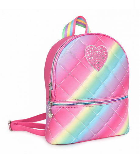 OMG Heart Ombre Quilted Mini Backpack - HRT-MBZ13