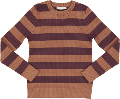 N° 18 Kids Boys Striped Waffle Knit Sweater - WB2CY1867