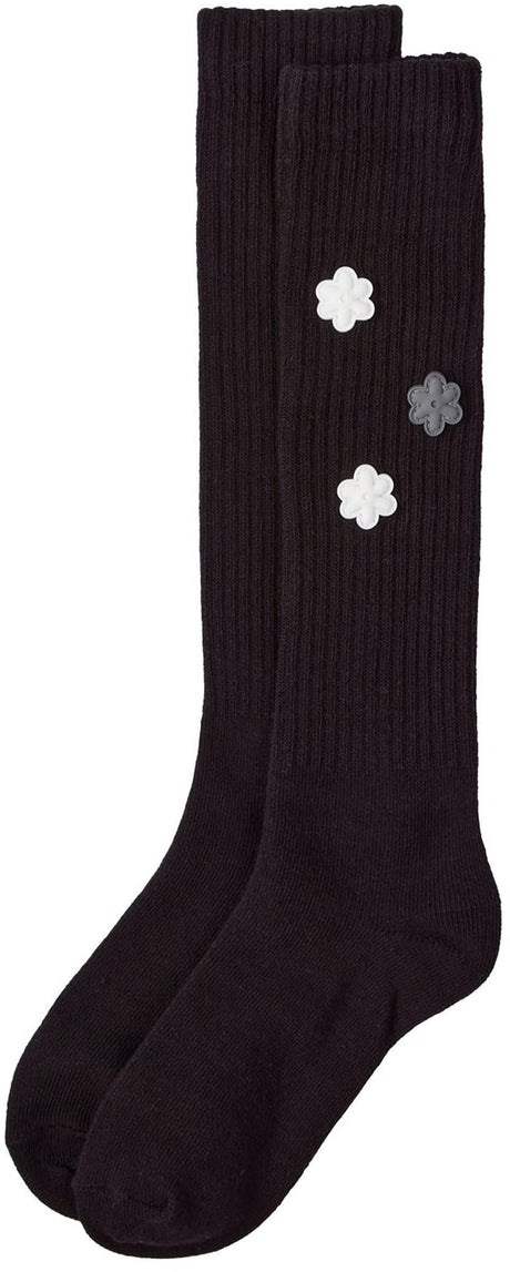 Memoi Girls Rubber Flower Knee Socks - MKF-7212