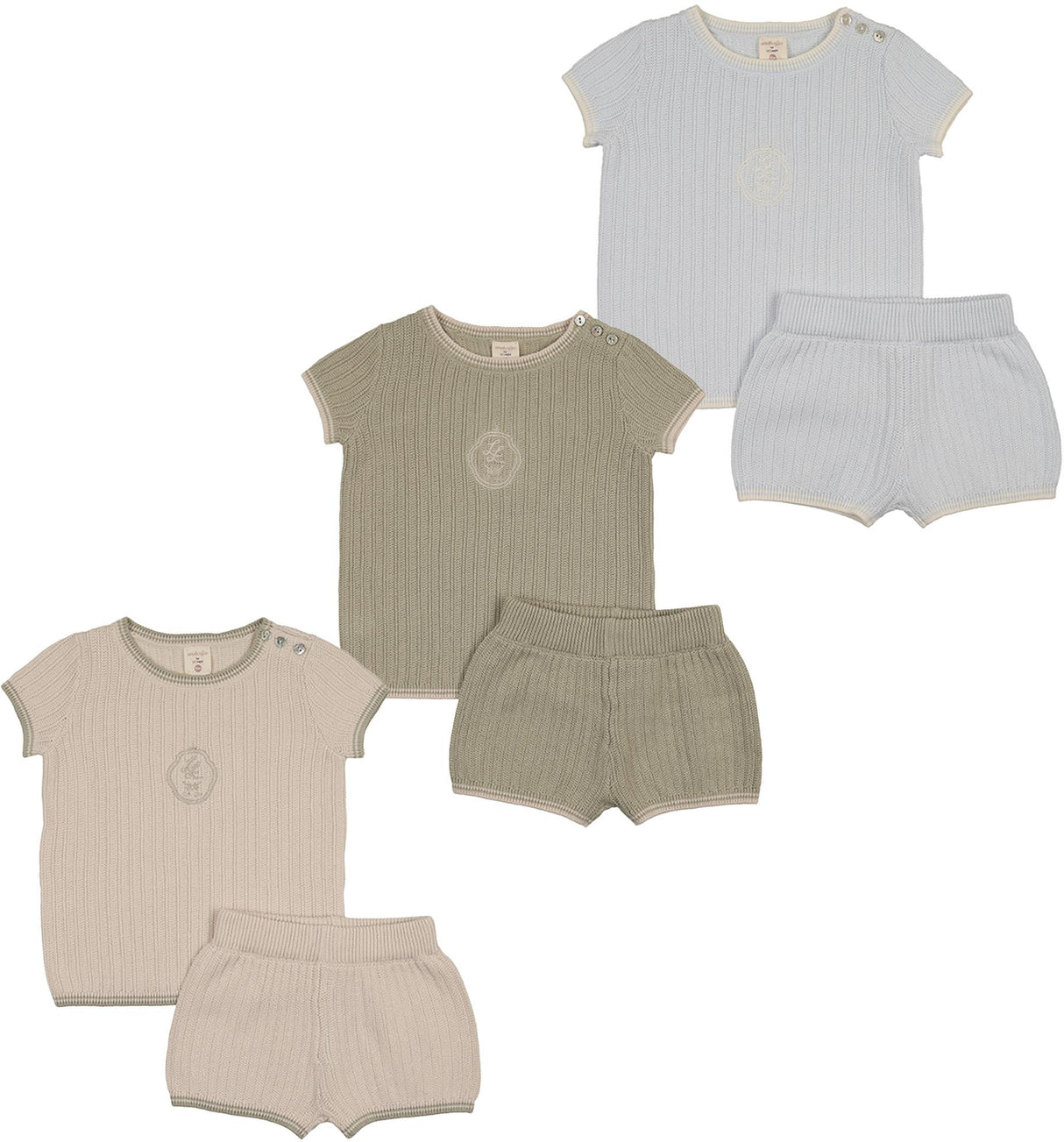 Analogie by Lil Legs Signature Collection Baby Boys Knit Emblem Outfit - SBKES